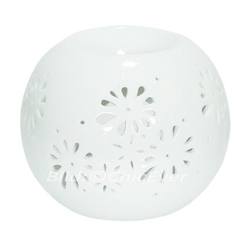 2x Duftlampen Keramik Aromalampen Duftstövchen weiss 4176